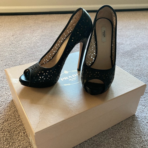 Prada Peeptoe Heels - Picture 1 of 8